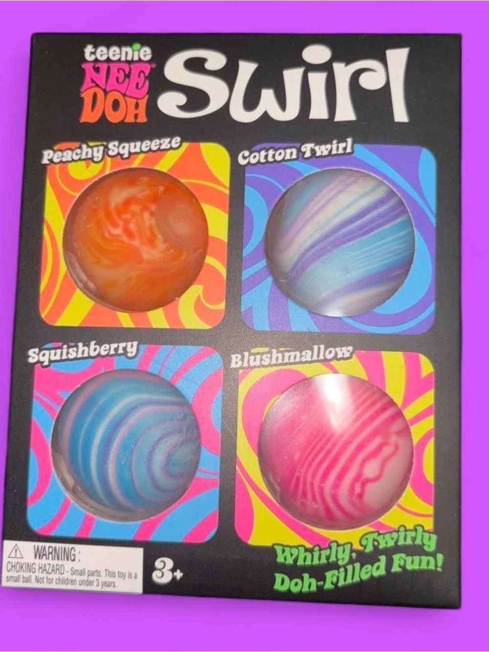 💯 authentic Teenie Nee Doh Swirl Whirly Twirly Doh-Filled Fun - Multicolor Set